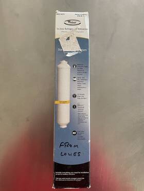 Whirlpool 016145606403 New Whcf-imto In-line Refrigerator Filter Filtration Genuine Oem Seal
