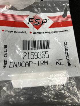 2159365 Whirlpool Fsp/whirlpool Part# Refrigerator End Cap-trim G1g 2159365 Whirlpool Fsp/whirlpool Part# Refrigerator End Cap-trim G1g
