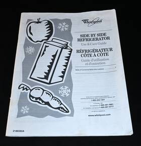 2186560a Whirlpool 1999 Side By Use And Care Guide
