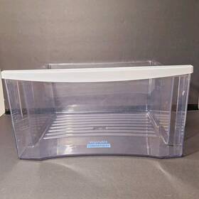 2223233 Whirlpool Genuine Refrigerator Vegetable Drawer Clear And White Euc