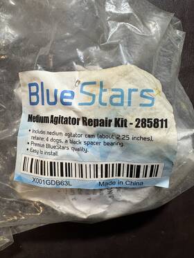 285811 Whirlpool New Non Oem Washer Cam Kit Blue Stars In Bag