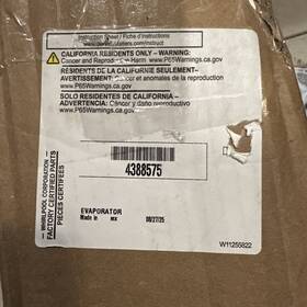 4388575 Whirlpool Evaporator 1/2 Inch Aluminum Replacement Part