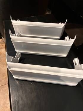 5448 Whirlpool Refrigerator Freezer Door Rails Lot Of 3 #5448