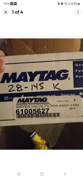 61005627 Whirlpool New Genuine Oem Refrigerator Water Inlet Valve Free Ship