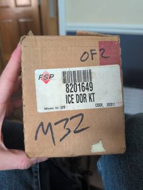 8201649 Whirlpool Refrigerator Ice Door Chute Kit