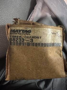 68233-3 Whirlpool 840383123404 Brand New Never Used Oem Defrost Timer For Refrigerator