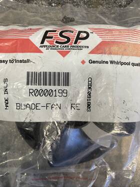 R0000199 Whirlpool Genuine Oem Blade -fan- Remplace .h10b2 R0000199 Whirlpool Genuine Oem Blade -fan- Remplace .h10b2