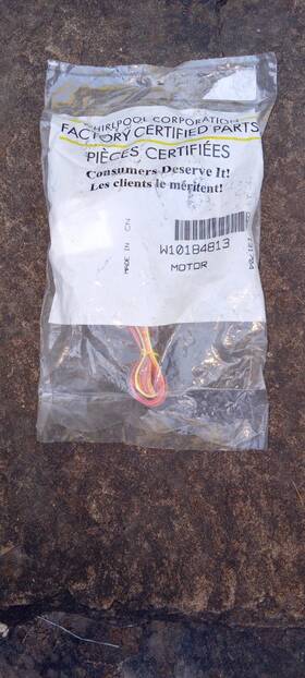 W10184813 Whirlpool Genuine Refrigerator Motor - Brand New