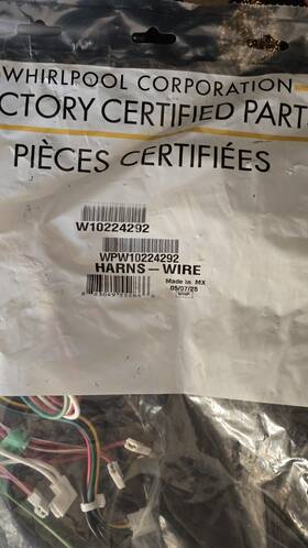 W10224292 Whirlpool W10290745 Kitchenaid Refrigerator Fridge Wire Harness Part #w10224292