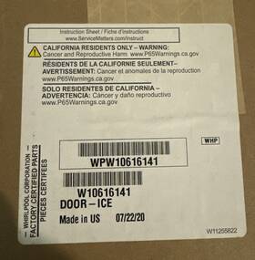 Wpw10616141 Whirlpool W10714975 Refrigerator Dispenser Module W11195669 Wpw10616141 Whirlpool W10714975 Refrigerator Dispenser Module W11195669