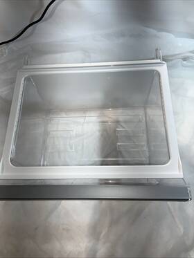 W10899435 Whirlpool Refrigerator Crisper Drawer Silver Trim W10899435 Whirlpool Refrigerator Crisper Drawer Silver Trim
