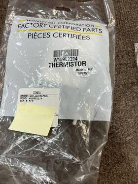 W10902214 Whirlpool New Oem Thermistor