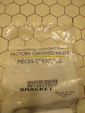 W11037957 Whirlpool 1 Oem Refrigerator Door Stop Bracket