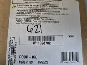 W11098702 Whirlpool Oem Refrigerator Ice Door Assembly - New In Box W11098702 Whirlpool Oem Refrigerator Ice Door Assembly - New In Box