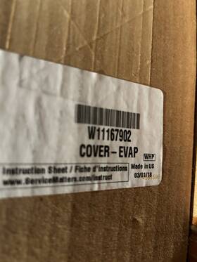 W11167902 Whirlpool Refrigerator Evaporator Cover
