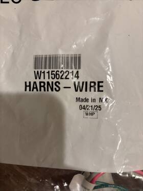 W11562214 Whirlpool W11314499 Refrigerator Harness Wire Assembly