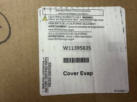 W11395635 Whirlpool New Evaporator Cover Assembly W11395635 Whirlpool New Evaporator Cover Assembly