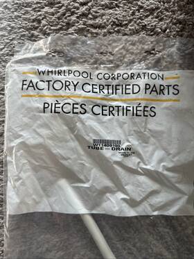 W11409190 Whirlpool New In Sealed Bag Refrigerator Tube-drain Tube Oem