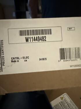 W11449482 Whirlpool Refrigerator Electric Control Board