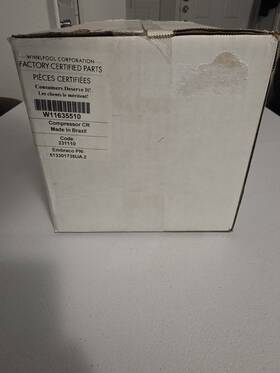 W11727248 Whirlpool W11635510 Genuine Oem Refrigerator Compressor