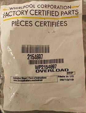 Wp2154697 Whirlpool Refrigerator Compressor Oem Overload And Ptc Start Relay Wp2154697 Whirlpool Refrigerator Compressor Oem Overload And Ptc Start Relay