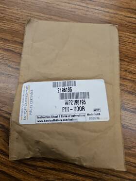 Wp2196195 Whirlpool Dispenser Door Pin Oem Wp2196195 Whirlpool Dispenser Door Pin Oem
