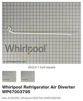 Wp67003795 Whirlpool Refrigerator Air Diverter
