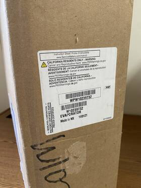 Wpw10239732 Whirlpool New - Oem Evaporator Assembly