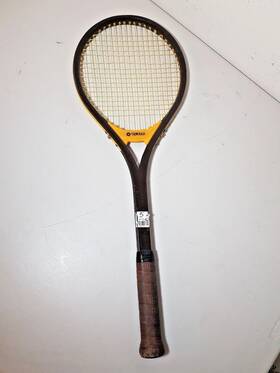 Yamaha Yfg50 Vintage Fiberglass Tennis Racket Brown And Yellow Retro Classic Coll