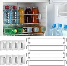 Xie-yaocom-209 Yaocom 4 Pcs Adjustable Stainless Steel Rv Fridge Tension Rods 12.44 Inch -22.63