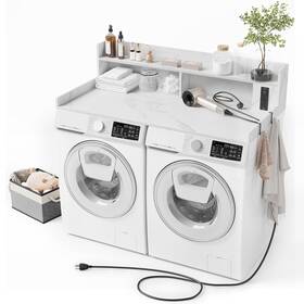 Wc102a1 Zykzyk Upgraded 2-tier Washer And Dryer Countertop With Power Outlet 54 Inch W X 27.6 D