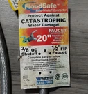 Watts Floodsafe Auto-shutoff Stainless Steel Braided Connector 20". Fixed Price $7.99.