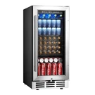 Euhomy 15 Inch Beverage Refrigerator Cooler Under Counter - Silver. Fixed Price $288.69.