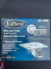 Krowne 28-109S Plate Caster, Ultra Low Profile, 1" Wheel, 3-1/2" *new*. Fixed Price $20.00.