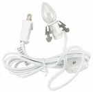 White Clip Lamp Light 6' Electric Accessory Cord With Socket On/off Switch. Fixed Price $5.22.