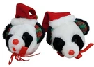 Vintage Giftco INC.1988 Christmas Panda Bear Doorknob Handle Covers Plush Animal. Fixed Price $24.99.