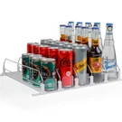 Dwella Drink Organizer For Fridge With Pusher Glide, 5 Pack, Transparent. Fixed Price $37.24.