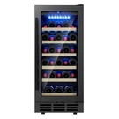 Euhomy 15" Single Zone 30-BOTTLE Undercounter/ Freestanding Wine Cooler Black. Fixed Price $364.99.