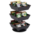Mind Reader Black Countertop 3 Tier Tea Bag Carousel-coffee Station Organizer. Fixed Price $22.00.