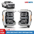 Pair 2023-2025 Ford F-250 F-350 Super Duty Full Led Headlights Left Right. Fixed Price $812.99.