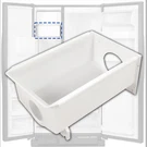 Refrigerator Ice Bucket Container For Whirlpool W10850492 W10138193. Fixed Price $34.09.