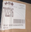 7022316 Sub-zero Heat Exchanger Replacement Part For. Fixed Price $100.00.