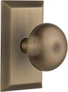 Nostalgic Warehouse 709799 PASSAGE-2.75" Antique Brass Studio Plate W/ New York. Fixed Price $83.69.