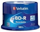 50 Pack Verbatim 6X Blu-ray Bd-r 25GB Branded Logo Spindle Media Disc 98397. Fixed Price $50.90.