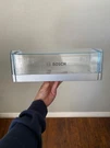 Genuine Bosch 00677089 Fridge Drawer Tray Butter Bin. Fixed Price $32.99.