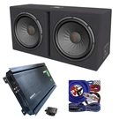 Jbl Dual 12" Sub Enclosure + AUDIO360 6000W Car Competition Amplifier Kit. Fixed Price $499.99.