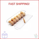 Jamor 12 Grid Egg Storage Box Refrigerator Rack Tray With Lid, Stackable. Fixed Price $17.03.