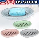 1/3 Soap Dishes Holder Self Drain Container Case Bath Shower Basket Storage Box. Fixed Price $5.59.