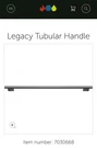 Sub Zero Tubular Handle Stainless 7030668 Refrigerator. Fixed Price $124.99.
