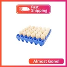 George Garden 4-PACK Blue Rectangular Plastic Egg Tray, Stackable Crates, 30. Fixed Price $25.17.